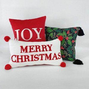 3 Ct Christmas Decorative Pillows